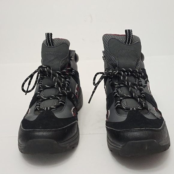 Lands\' End Men\'s Hiking Boots Gray Black Red Size 8.5 D main image 10
